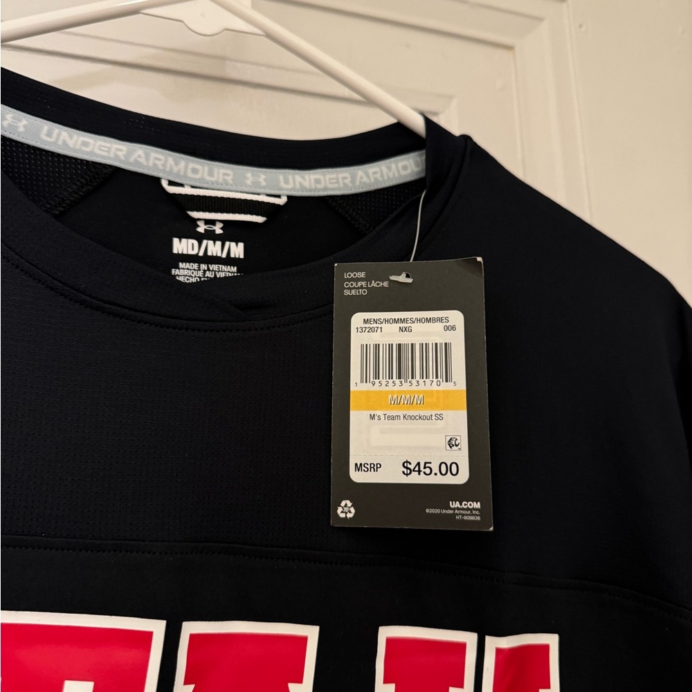 Utah Under Armour Men's Black and Red Tee